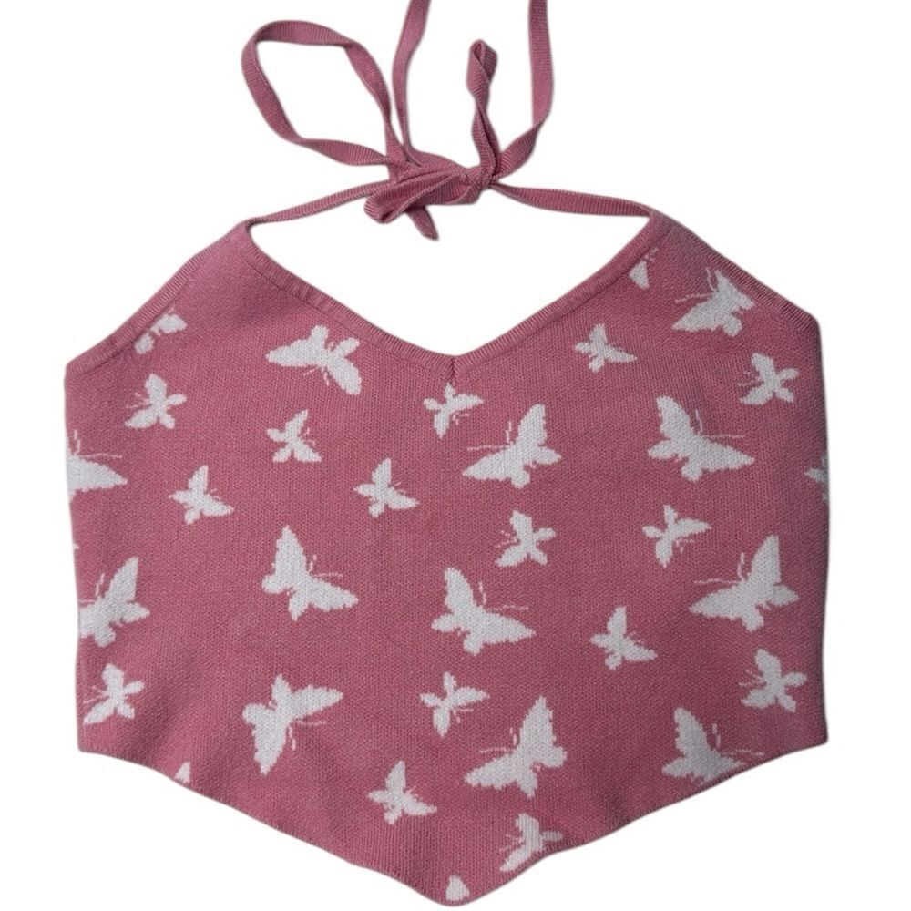 L.A.Hearts PacSun Butterfly Sweater Crop Tank Top. Size Small.